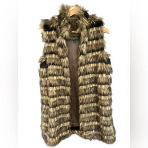 Donna Salyers Fabulous Fur Nordstrom best  FAUX fur luxurious vest M